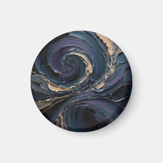 Wirbelnde Wirbel-Abstrakte Kunst Magnet (Vorne)