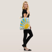 Wirbelnde Wolken über Sonnenausbruch Tasche (Am Model)