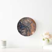 Wirbelnde Wolken von Planeten-Jupiter-nahem hohem Runde Wanduhr (Zuhause)