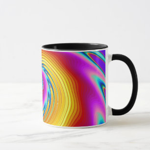 Wirbelnder flüssiger Regenbogen des Glas-(1) von Tasse
