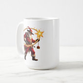 Wirbelnder Lasso Cowboy Santa Kaffeetasse (Vorderseite Links)