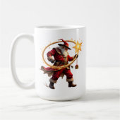 Wirbelnder Lasso Cowboy Santa Kaffeetasse (Links)