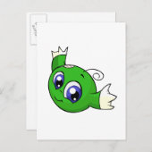 Wirbelndes grünes kiko postkarte (Vorne/Hinten)