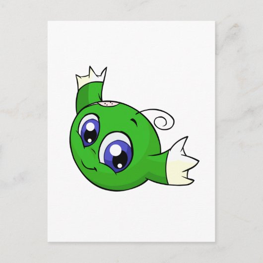 Wirbelndes grünes kiko postkarte (Vorderseite)