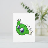 Wirbelndes grünes kiko postkarte (Stehend Vorderseite)