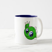 Wirbelndes grünes kiko zweifarbige tasse (VorderseiteRechts)