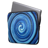 Wirbelndes wirbelndes gewundenes abstraktes Muster Laptopschutzhülle (Vorderseite Links)
