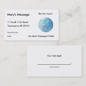 Wirbelndes Yinyang Symbol (Erde) Terminkarte (Vorne/Hinten)