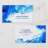 Wirbels-Geschäftskarte der blauen Locken Visitenkarte (Vorne/Hinten)