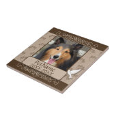 Wirbels-kundenspezifisches Haustier-Beileid Browns Fliese (Seite)