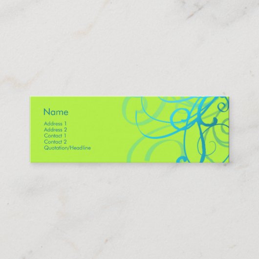 Wirbels-Nr. 0001 Mini Visitenkarte (Vorderseite)