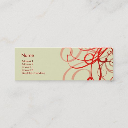 Wirbels-Nr. 0025 Mini Visitenkarte (Vorderseite)