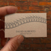 Wirbelsäule Chiropraktor Therapeutin Rustic Kraft Terminkarte