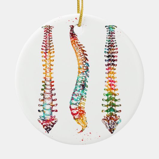 Wirbelsäule Keramik Ornament (Vorne)