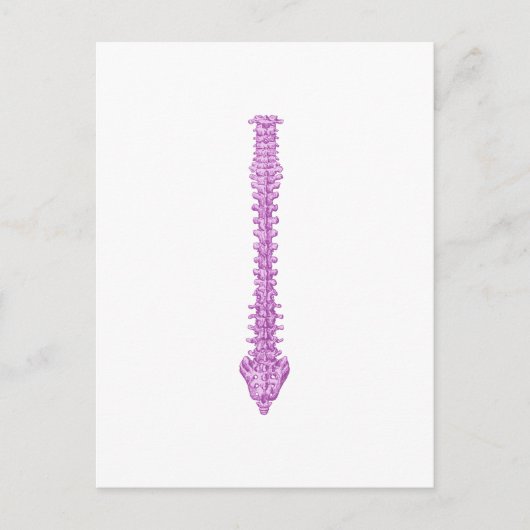 Wirbelsäule Lila Postkarte (Vorderseite)