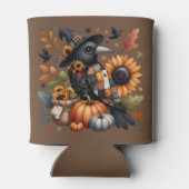 Wirbelsäule mit Pumpkins und Sonnenblumen Dosenkühler (Rückseite)