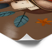 Wirbelsäule mit Pumpkins und Sonnenblumen Poster (Ecke)