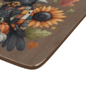 Wirbelsäule mit Pumpkins und Sonnenblumen Schneidebrett (Ecke)