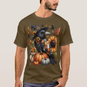 Wirbelsäule mit Pumpkins und Sonnenblumen T-Shirt (Vorderseite)