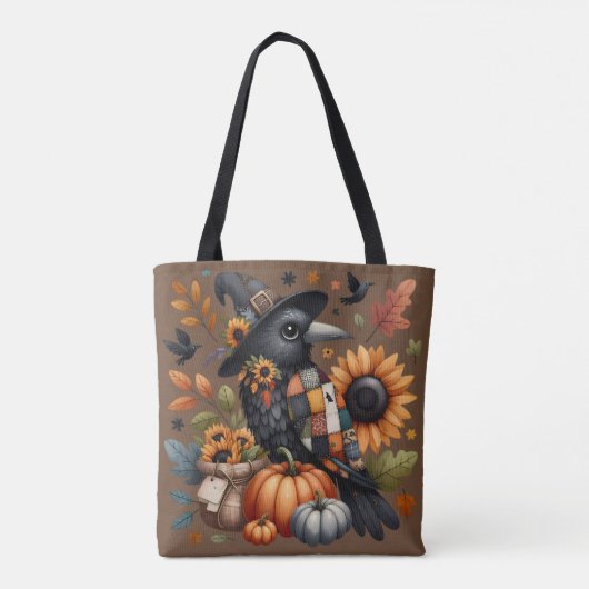 Wirbelsäule mit Pumpkins und Sonnenblumen Tasche (Rückseite)