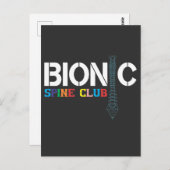 Wirbelsäule Operation Erholung Wirbelfusion wieder Postkarte (Vorne/Hinten)