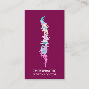 Wirbelsäule Orthopäde chiropraktisch pink Visitenkarte