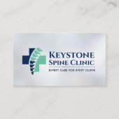 Wirbelsäule und medizinisches Kreuz Visitenkarte (Vorderseite)