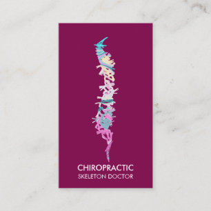 Wirbelsäule Wirbel orthopädischer Arzt chropraktis Visitenkarte