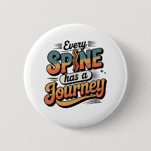 Wirbelsäulenpflege-Reise und Körperausrichtung Button