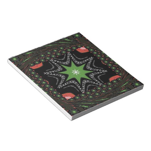 Wirbelsternhintergrund Notizblock (angewinkelt)