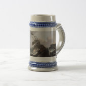 Wirbelsturm auf See Stein Bierglas (VorderseiteRechts)