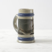 Wirbelsturm auf See Stein Bierglas (Vorderseite Links)