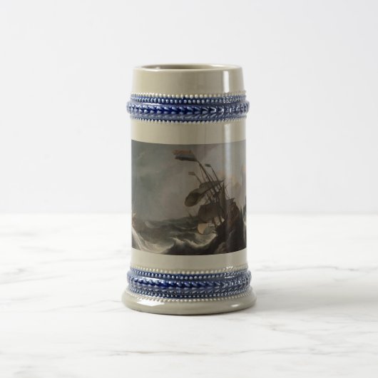 Wirbelsturm auf See Stein Bierglas (Mittel)