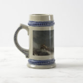 Wirbelsturm auf See Stein Bierglas (Links)