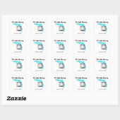 Wirbelsturm Ian 2022 Florida Starker Überlebender Quadratischer Aufkleber (Blatt)