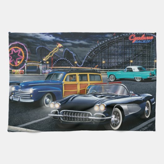 Wirbelsturm-Rennläufer 2 Geschirrtuch (Horizontal)