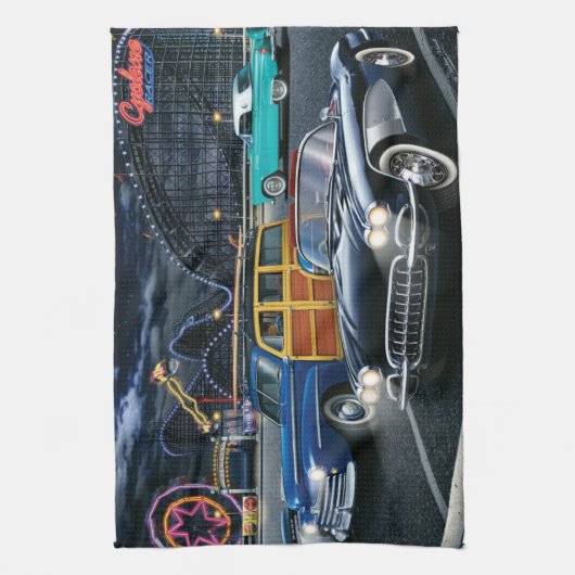 Wirbelsturm-Rennläufer 2 Geschirrtuch (Vertikal)