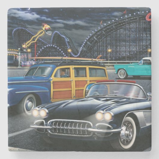 Wirbelsturm-Rennläufer Steinuntersetzer (Vorderseite)