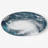 Wirbelsturm vor der Küste Floridas Pappteller (Schrägansicht)