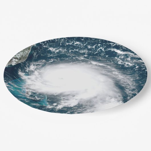 Wirbelsturm vor der Küste Floridas Pappteller (Schrägansicht)