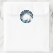 Wirbelsturm vor der Küste Floridas Runder Aufkleber (Tasche)