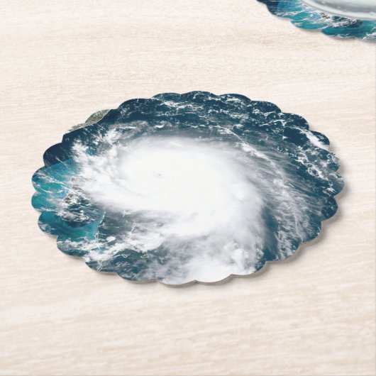 Wirbelsturm vor der Küste Floridas Untersetzer (angewinkelt)