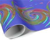Wirbelwind-Blau Geschenkpapier (Rolleneckpunkt)