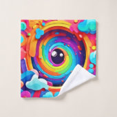 Wirbelwind der bunten Fantasie Badhandtuch Set (Waschlappen)