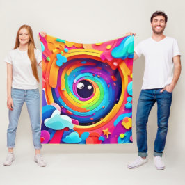 Wirbelwind der bunten Fantasie Fleecedecke