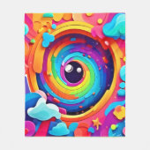 Wirbelwind der bunten Fantasie Fleecedecke (Vorderseite)