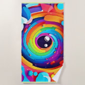 Wirbelwind der bunten Fantasie Strandtuch (Vorderseite)