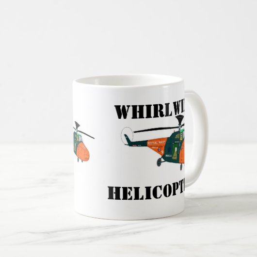Wirbelwind Helicopter. Kaffeetasse (VorderseiteRechts)