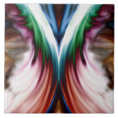 Wirbelwind Regenbogen Golden Snow Mirror Fliese (Vorderseite)