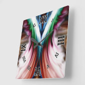 Wirbelwind Regenbogen Golden Snow Mirror Quadratische Wanduhr (Winkel)